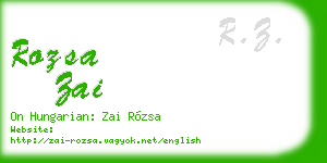 rozsa zai business card